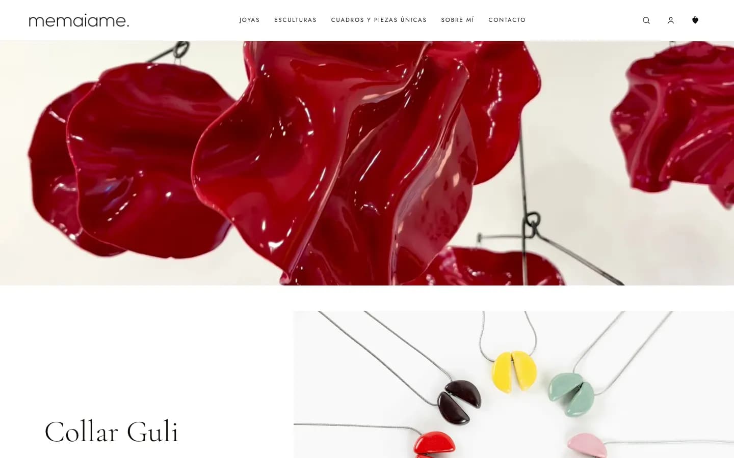 memaiame: vista principal en escritorio