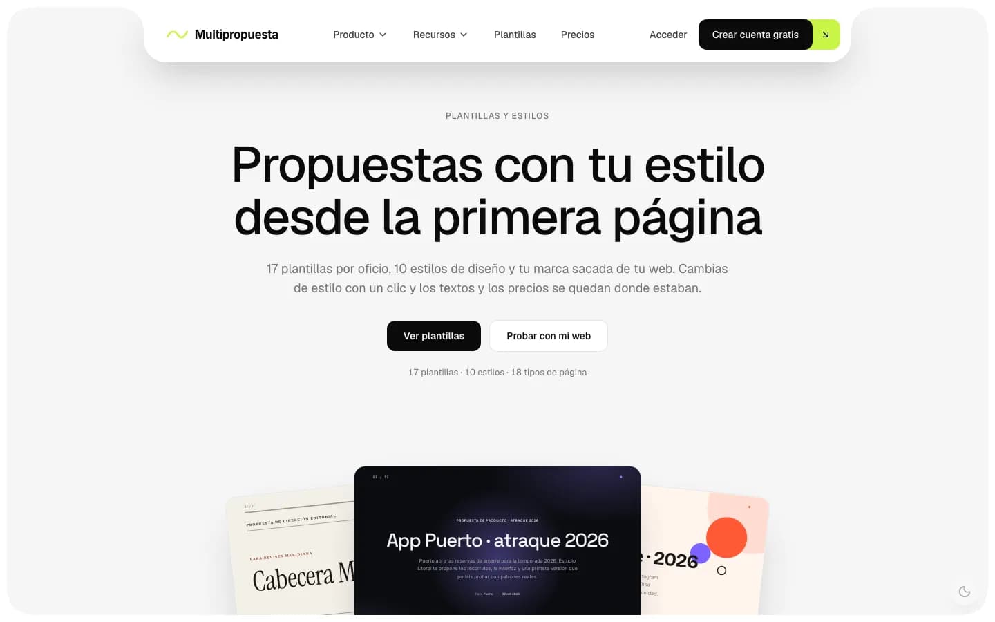 Multipropuesta: funcionalidad representativa del proyecto