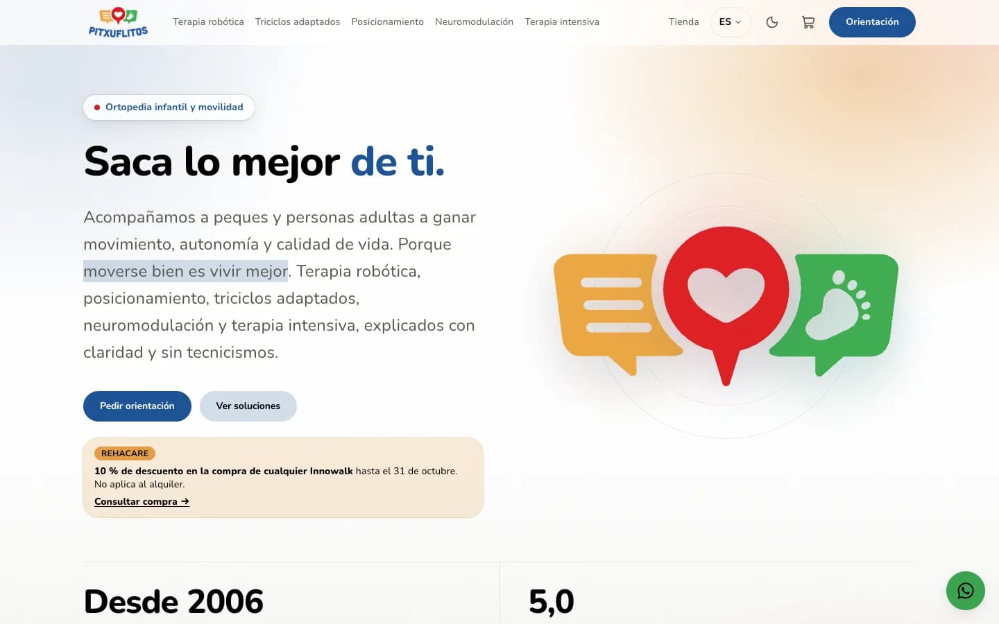 Pitxuflitos: vista principal en escritorio
