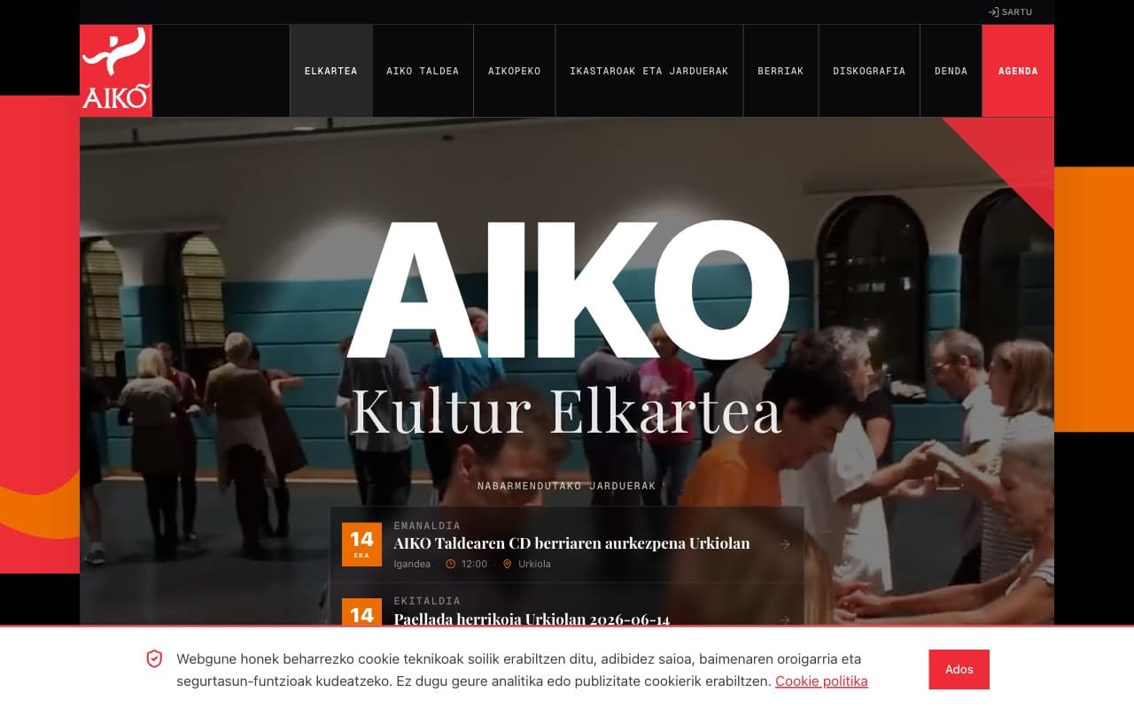 AIKO Taldea — Vista principal