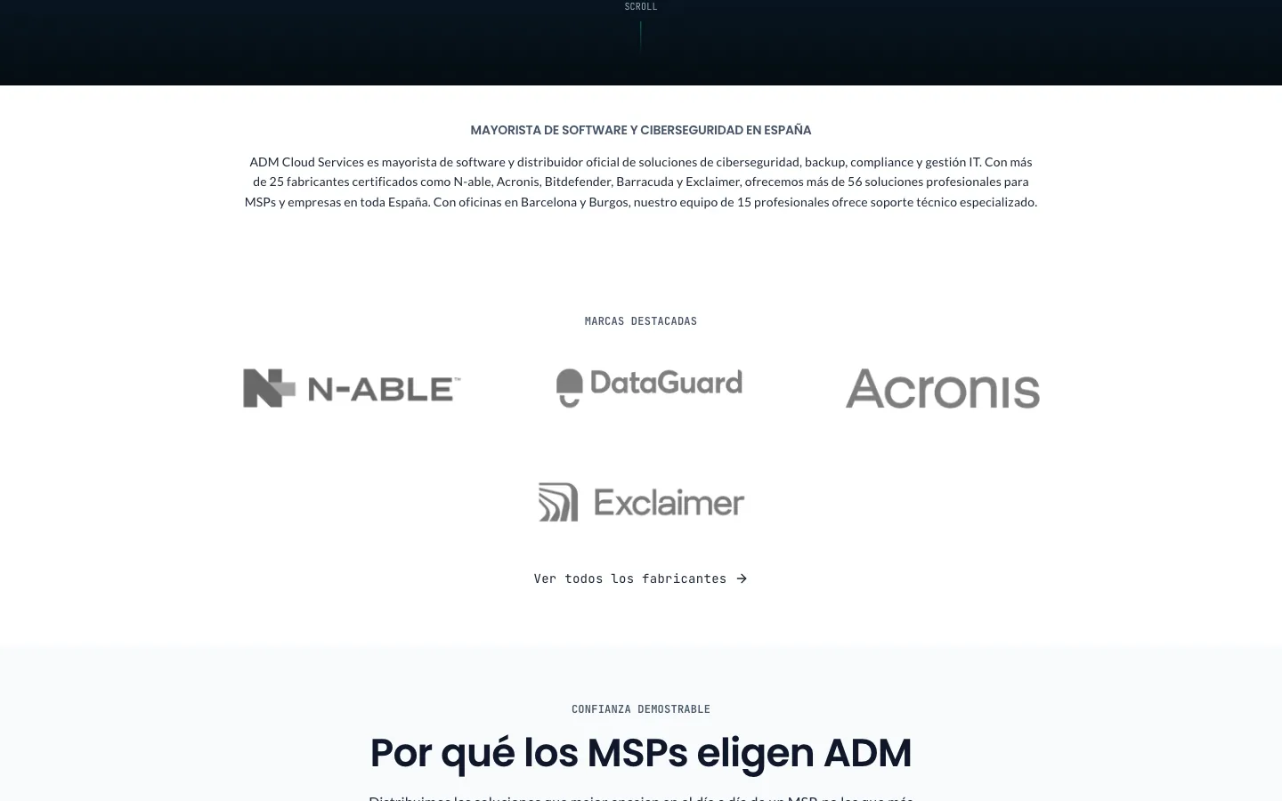 ADM Cloud Services: funcionalidad representativa del proyecto